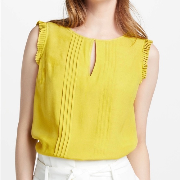 Boden Tops - BODEN Mustard Yellow Boho Style Sleeveless Ruffle Top Blouse Size 6